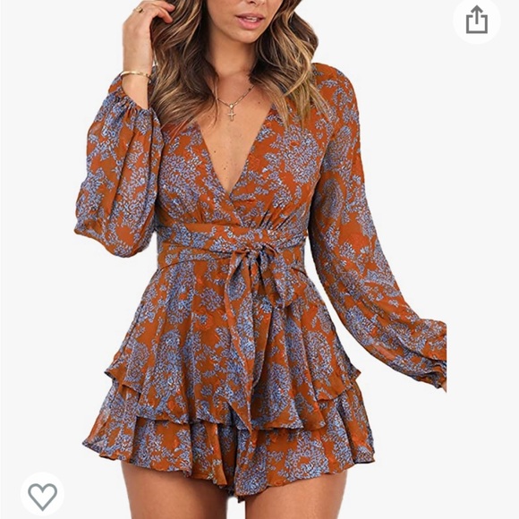 Relipop Coral & Teal romper - Picture 3 of 7